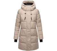 Warmer Winter Kurzmantel mit Kapuze "Kaituu XVI" Light Taupe XS