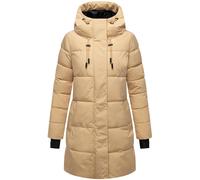 Warmer Winter Kurzmantel mit Kapuze "Kaituu XVI" Sand XXL
