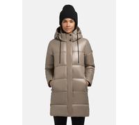 Warmer Winter Steppmantel Kurzmantel mit Kapuze "Jadet2-YM" Champagne Beige M