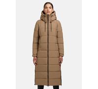 Warmer Winter Steppmantel mit Kapuze "Deria3-YM" Indian Nougat XXL