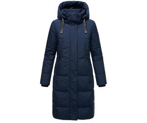Warmer Winter Steppmantel mit Kapuze "Laryaa XVI" Navy L