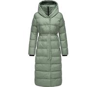 Ragwear Damen Wintermantel Warmer Steppmantel lang mit Kapuze Niara Long YOUMODO Dusty Green Gr. M