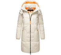 Warmer Wintermantel mit Kapuze "Bliblablubb 14" Off White S
