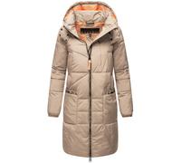 Warmer Wintermantel mit Kapuze "Bliblablubb 14" Taupe Grey XS