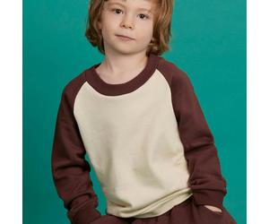 Warmes Raglan Sweatshirt braun-creme 86/92