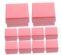 Warmhm 10stücke Schmuckgeschenkeboxen aus Robustem Material Kleine Schmuckschatulle mit Schaumstoffeinlage Aufbewahrungsboxen für Armbänder Ohrringe Ringe und Halsketten Dekorative