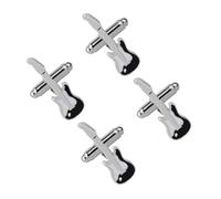 Warmhm 2 Paar Manschettenknöpfe Herren Gitarren Motiv Hochglanzpoliert Metall Manschettenverschluss Für Business Hochzeit Und Formelle Anlässe