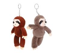 Warmhm 2 Stück Teiliges Faultier Plüsch Schlüsselanhänger Weiche Kuscheltier Anhänger für Schlüssel Taschen und Rucksäcke Niedliche Faultier Form Leichter und Vielseitiger Plüsch Schmuck