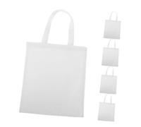 Warmhm 5 Stück Canvas-tragetaschen: DIY-malerei, Wiederverwendbare Einkaufstaschen Mit Griffen, Wärmeübertragungs-sublimationsrohlinge, Werbeaktivität