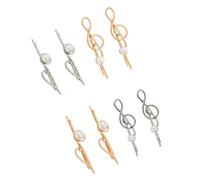 Warmhm 8 Stück Haarnadel Musiknoten Form Legierung mit Imitationsperlen Haarspangen für Damen Mädchen Festliche Anlässe Alltag Zufälliger Stil