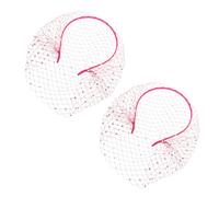 Warmhm Fascinator Braut Haarreif mit Strass und Netzschleier Vintage Stirnband für Hochzeit Teeparty und Kostüm Leichtes Brautschleier Accessoire Handgefertigt