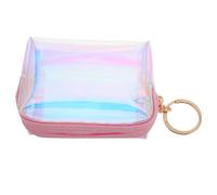 Warmhm Klare Sichtbarkeit Schlüsselanhänger Mit Transparenter Mini-münzgeldbörse Stilvoller Holografischer Schlüsselbeutel Für Täglichen Gebrauch Kleiner Geldbeutel Zum Mitnehmen