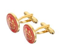 Warmhm Manschettenknöpfe für Bräutigam im Chinesischen Stil aus Kupfer Langlebig und Elegant für Geburtstagsparty oder Hochzeit