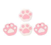 Warmhm Niedliche Katzenpfoten Schlüsselhüllen aus Silikon 4 Stück mit Praktischem Schutz gegen Abrieb und Einfachem Tragen als Geschenk für Freunde und Verwandte