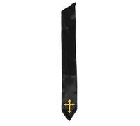 Warmhm Priesterstola mit Handgefertigter Stickerei Schwarze für Zeremonien und Premium Komfort aus Stoff 85x10cm Traditionell Klassischer Schal für Hochzeiten und Gottesdienste