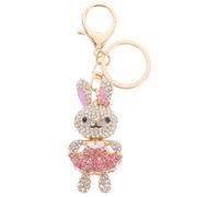 Warmhm Strasshasenschlüsselkette Kaninchenanhänger Aus Metall Dekoratives Bunny Keychain Für Autoschlüssel Tasche Und Kleidung Auch Als Kleine Wohnkultur