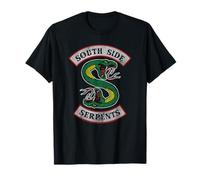 Warner Bros. Herren Riverdale South Side Serpent V-Neck T-Shirt, Schwarz, S