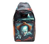 Warner Bros. Horror Movies Umhängetasche aus veganem Leder, It Chapter Two Pennywise Derry Circus Pose, 17,8 x 35,6 cm, Schwarz, 7" x 14"