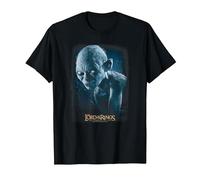 Warner Bros. Lord of the Rings Gollum Sneaking T-Shirt für Frauen - Schwarz, S - Klassische Passform, Kurzarm, Rundhals-Ausschnitt, 100% Polyester