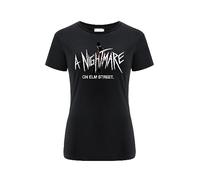 Warner Bros. Nightmare of Elm Street, Nightmare of The Elm Street 008, Damen Kurzarm-T-Shirt, 100% Baumwolle, Einseitiger, lebendiger Druck, Size L, Black, Nahtloses Design,