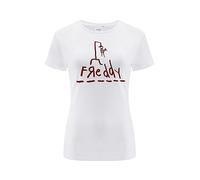 Warner Bros. Nightmare of Elm Street, Nightmare of The Elm Street 009, Damen Kurzarm-T-Shirt, 100% Baumwolle, Einseitiger, lebendiger Druck, Size M, White, Nahtloses Design,