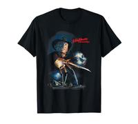 Warner Bros. Nightmare on Elm Street Elm Street Poster T-Shirt - Unisex-Erwachsene, Schwarz, S