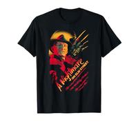 Warner Bros. Nightmare on Elm Street Freddy Krueger T-Shirt, Unisex, Schwarz, S, Kurzarm, Klassisch, V-Ausschnitt