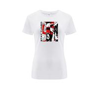 Warner Bros. Space Jam 2, Space Jam 018, Damen Kurzarm-T-Shirt, 100% Baumwolle, Einseitiger, lebendiger Druck, Size L, White, Nahtloses Design,