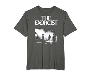Warner Bros. The Exorcist Horror T-Shirt, Schwarz, S, V-Ausschnitt, Kurzarm, Unisex, Klassische Passform, 100% Baumwolle, Polyester