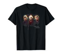 Warner Bros. Vampire Diaries Stained Windows T-Shirt, Unisex Erwachsene, Horror-Fans, Langarm, T-Shirt, Schwarz, S