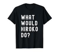 was Würde Hiroko tun? Preisgünstiges Grafik-T-Shirt, Herren, Schwarz, M