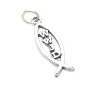 Was würde Jesus tun Sterling Silber Charm WWJD .925 x 1 Holy Fish Charms