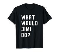 was Würde Jimi tun? Preisgünstiges Grafik-T-Shirt, Herren, Schwarz, XL