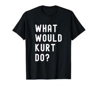 was Würde Kurt tun? Preisgünstiges Grafik-T-Shirt, Herren, Schwarz, S