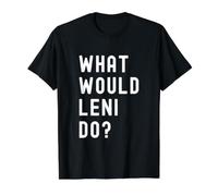was Würde Leni tun? Preisgünstiges Grafik-T-Shirt, Herren, Schwarz, XL