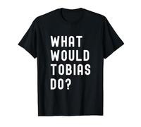 was Würde Tobias tun? Preisgünstiges Grafik-T-Shirt, Herren, Schwarz, XL