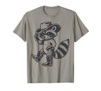 Waschbär Cowboyhut Niedlich Cowgirl Jungen Mädchen Kinder Frauen Männer T-Shirt