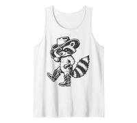 Waschbär Cowboyhut Niedlich Cowgirl Jungen Mädchen Kinder Frauen Männer Tank Top