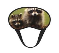 Waschbär-Schlafmaske für Seitenschläfer, lichtblockierende Nachtmasken zum Schlafen, Augenmaske für Damen und Herren, Augenabdeckung, weicher, bequemer Augenschatten für Reisen, Nickerchen