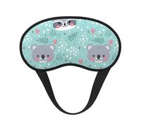 Waschbär und Koala,Vollständige Augenabdeckungen, lichtundurchlässige Schlafmasken, Verdunkelungs-Augenschützer