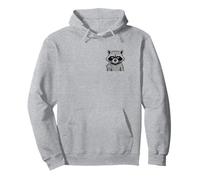 Waschbär zeigt Mittelfinger Sarkasmus Statement Front Print Pullover Hoodie