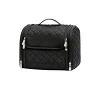 Wash Kit Case - Portable Hygiene Holder, Folding Hook Caddy, 10.63x9.06x1.38 Inch Compact Personal Care Storage | Multi Compartment Hanging Container Usage, For Daily Wash Routine Elastic Mesh Divider
