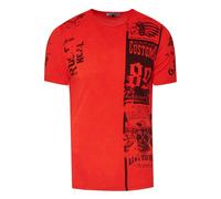 Washed Biker T-Shirt mit Front & Back Prints 2XL