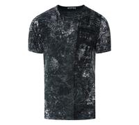 Washed Biker T-Shirt mit Front & Back Prints L