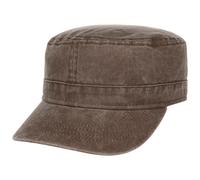 Washed Cotton Army Cap by Lipodo dunkelbraun One Size