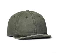 Washed Cotton Dad Hat Short Brim Streetwear Cap(HMZ383 Army Green) | Washed cotton texture, short brim silhouette, street-ready style, urban exploring, casual daily wear