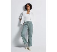 Cordhose STREET ONE, Damen, Gr. 46, Länge 30, washed blau, Web, 98% Baumwolle, 2% Elasthan, unifarben, loose fit lang, Hosen, in Cord-Optik (53386410-46) washed blau