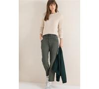 Stoffhose CECIL "Style Tracey", Damen, Gr. L (42), Länge 28, sea weed khaki, Web, Obermaterial: 56% Lyocell, 41% Baumwolle, 3% Elasthan. Futter: 100% Baumwolle, unifarben, normal lang, Hosen Stoffhose