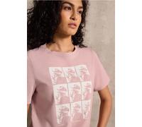 Print-Shirt STREET ONE STUDIO, Damen, Gr. 36, rosa (dessert rose), Web, 100% Baumwolle, bedruckt, regular fit normal, Rundhals, abgesteppt, Shirts, aus reiner Baumwolle (26015567-36) dessert rose