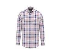 Langarmhemd FYNCH-HATTON, Herren, Gr. XL, N-Gr, magnolia, Web, Obermaterial: 100% Baumwolle, kariert, schmal hüftbedeckend, Rundhals, Hemden, schmale Passform, aus reiner Baumwolle, mit Button-down-Kr